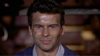 Movie still from “Fanny” (1961), directed by Joshua Logan – A person wearing a jacket; Close Up shot, High angle