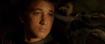 Movie still from “Fantastic Four” (2015), directed by Josh Trank – A man's face in the dark; Close Up shot, Over the shoulder angle