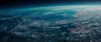 Movie still from “Fantastic Four: Rise of the Silver Surfer” (2007), directed by Tim Story – A view of the earth taken from a space station; Extreme Wide shot, High angle