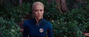 Movie still from “Fantastic Four: Rise of the Silver Surfer” (2007), directed by Tim Story – Close Up shot, Over the shoulder angle