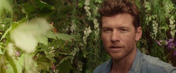 Movie still from “The Shack” (2017), directed by Stuart Hazeldine – A person with a beard; Close Up shot, Over the shoulder angle