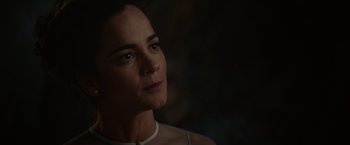 Movie still from “The Shack” (2017), directed by Stuart Hazeldine – A person looking at the camera; Close Up shot, Over the shoulder angle