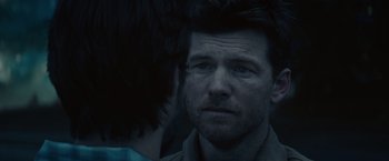 Movie still from “The Shack” (2017), directed by Stuart Hazeldine – A person with a beard; Close Up shot, Over the shoulder angle