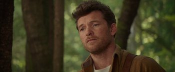 Movie still from “The Shack” (2017), directed by Stuart Hazeldine – A person wearing a jacket; Close Up shot, Over the shoulder angle