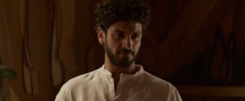 Movie still from “The Shack” (2017), directed by Stuart Hazeldine – A person wearing a white shirt; Close Up shot, Over the shoulder angle