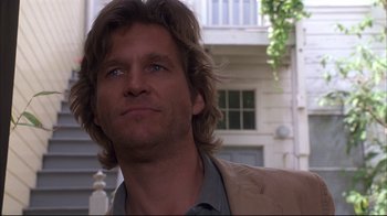 Movie still from “Fearless” (1993), directed by Peter Weir – A person with long hair; Close Up shot, Low angle