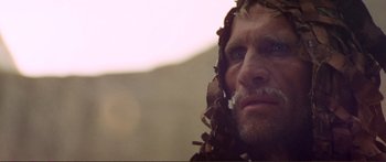 Movie still from “Fellini Satyricon” (1969), directed by Federico Fellini – A person with a beard; Close Up shot, Low angle