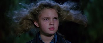 Movie still from “Firestarter” (1984), directed by Mark L. Lester – A young boy with a messy hair style; Close Up shot, Low angle