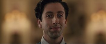 Movie still from “Florence Foster Jenkins” (2016), directed by Stephen Frears – A man's face in a room; Close Up shot, Low angle