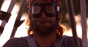 Movie still from “Fly Away Home” (1996), directed by Carroll Ballard – A person wearing goggles; Close Up shot, Low angle