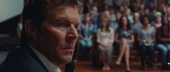 Movie still from “Footloose” (2011), directed by Craig Brewer – A man in a crowd of people; Close Up shot, Low angle