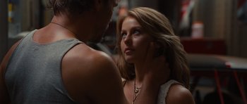 Movie still from “Footloose” (2011), directed by Craig Brewer – A man and a woman looking at one another; Close Up shot, Over the shoulder angle