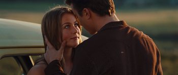 Movie still from “Footloose” (2011), directed by Craig Brewer – A man and a woman standing next to each other; Close Up shot, Over the shoulder angle