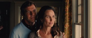 Movie still from “Footloose” (2011), directed by Craig Brewer – A man and a woman standing next to each other; Close Up shot, Low angle