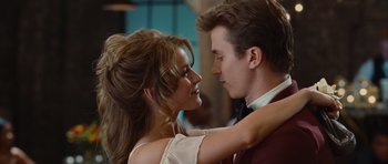 Movie still from “Footloose” (2011), directed by Craig Brewer – A man and a woman dancing together in a room; Close Up shot, Low angle