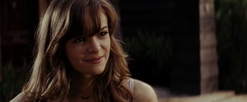 Movie still from “Friday the 13th” (2009), directed by Marcus Nispel – A person with long brown hair; Close Up shot, Over the shoulder angle