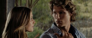 Movie still from “Friday the 13th” (2009), directed by Marcus Nispel – A man and a woman standing next to each other; Close Up shot, Over the shoulder angle