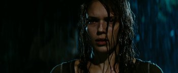 Movie still from “Friday the 13th” (2009), directed by Marcus Nispel – A person with wet hair; Close Up shot, Low angle