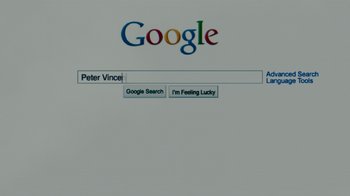 Movie still from “Fright Night” (2011), directed by Craig Gillespie – A computer screen showing a google search page; Extreme Close Up shot, High angle