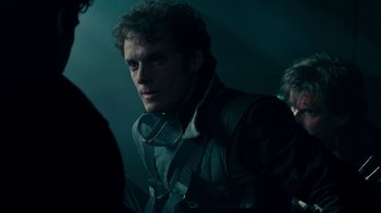 Movie still from “Fright Night” (2011), directed by Craig Gillespie – A person wearing a suit and tie; Close Up shot, Over the shoulder angle