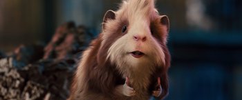 Movie still from “G-Force” (2009), directed by Hoyt Yeatman – A guinea pig's face; Close Up shot, Low angle