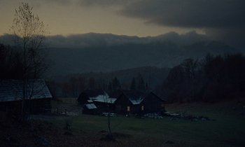 Movie still from “The World to Come” (2020), directed by Mona Fastvold – Extreme Wide shot, High angle