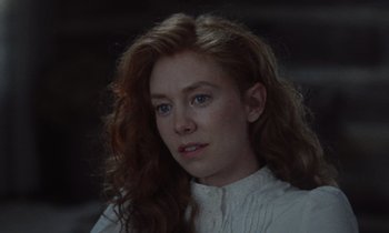 Movie still from “The World to Come” (2020), directed by Mona Fastvold – Close Up shot, High angle