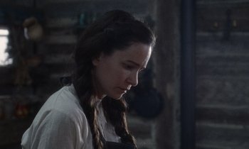 Movie still from “The World to Come” (2020), directed by Mona Fastvold – Close Up shot, Over the shoulder angle