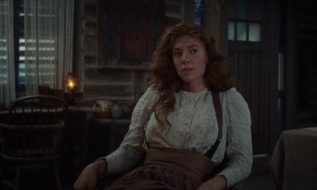 Movie still from “The World to Come” (2020), directed by Mona Fastvold – Medium shot, Over the shoulder angle