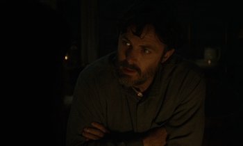 Movie still from “The World to Come” (2020), directed by Mona Fastvold – Close Up shot, Over the shoulder angle