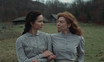 Movie still from “The World to Come” (2020), directed by Mona Fastvold – Medium shot, Low angle