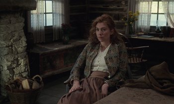 Movie still from “The World to Come” (2020), directed by Mona Fastvold – Medium shot, Low angle