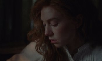 Movie still from “The World to Come” (2020), directed by Mona Fastvold – Close Up shot, High angle