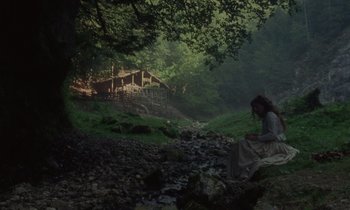 Movie still from “The World to Come” (2020), directed by Mona Fastvold – Extreme Wide shot, High angle