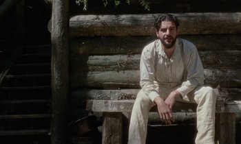 Movie still from “The World to Come” (2020), directed by Mona Fastvold – Medium shot, Low angle