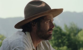 Movie still from “The World to Come” (2020), directed by Mona Fastvold – Close Up shot, Low angle