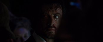 Movie still from “Get Carter” (2000), directed by Stephen Kay – A person with a beard; Close Up shot, Over the shoulder angle