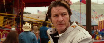 Movie still from “Ghost Rider” (2007), directed by Mark Steven Johnson – A person wearing a jacket; Close Up shot, Low angle