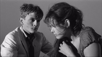 Movie still from “Girl with a Suitcase” (1961), directed by Valerio Zurlini – A man and a woman looking at one another; Close Up shot, Over the shoulder angle