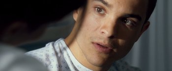 Movie still from “Goal! The Dream Begins” (2005), directed by Michael Winterbottom – A young man's face; Close Up shot, High angle