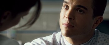 Movie still from “Goal! The Dream Begins” (2005), directed by Michael Winterbottom – A man's face as he looks into the distance; Close Up shot, Over the shoulder angle