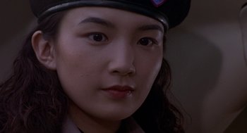 Movie still from “Godzilla vs. Destoroyah” (1995), directed by Ishirô Honda – A person wearing a hat; Close Up shot, Low angle