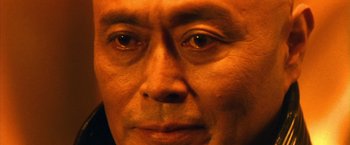 Movie still from “Godzilla: Final Wars” (2004), directed by Koji Hashimoto – A man's eyes and face; Extreme Close Up shot, High angle