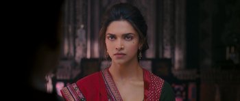 Movie still from “Goliyon Ki Raasleela Ram Leela” (2013), directed by Sanjay Leela Bhansali – A person with a nose ring; Close Up shot, Over the shoulder angle