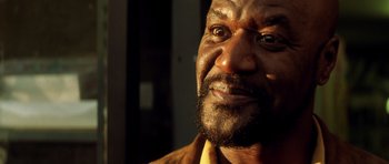 Movie still from “Gone in 60 Seconds” (2000), directed by Dominic Sena – A person with a beard; Close Up shot, Low angle