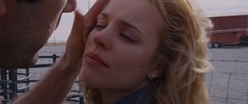 Movie still from “To the Wonder” (2012), directed by Terrence Malick – A person with her eyes closed; Close Up shot, Low angle