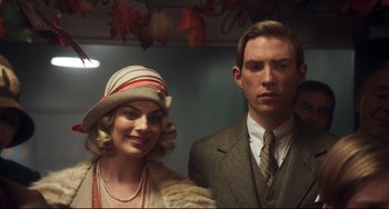 Movie still from “Goodbye Christopher Robin” (2017), directed by Simon Curtis – A man and a woman standing next to each other; Close Up shot, Low angle