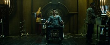 Movie still from “Total Recall” (2012), directed by Len Wiseman – Wide shot, Low angle