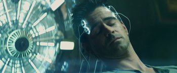 Movie still from “Total Recall” (2012), directed by Len Wiseman – Close Up shot, High angle