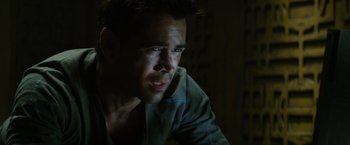 Movie still from “Total Recall” (2012), directed by Len Wiseman – Close Up shot, Over the shoulder angle